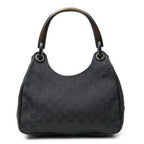 Gucci Small Wooden Handle Colbert Hobo Black GG Canvas — view 5