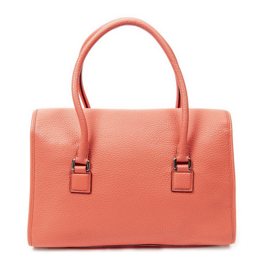 Loewealamo Pink Gray Calfskin Leather Messenger — view 5