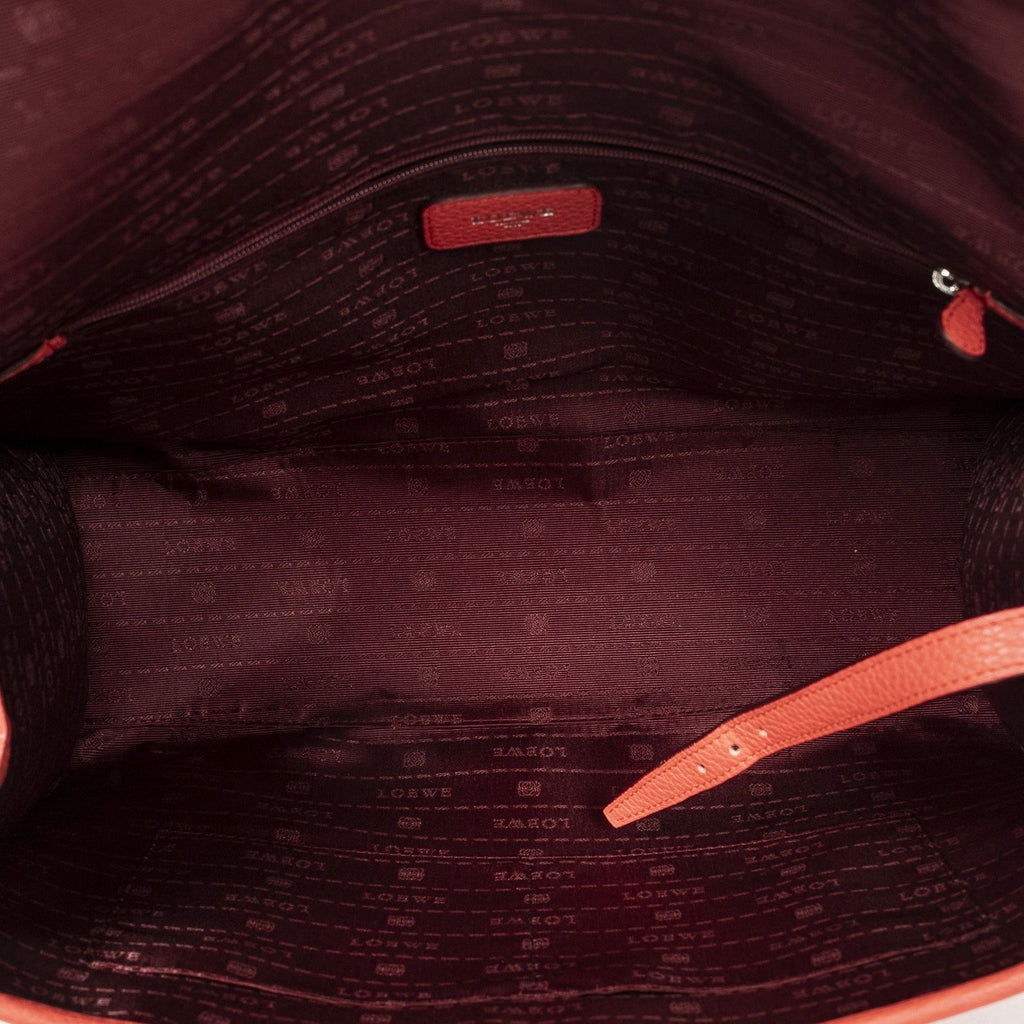 Loewealamo Pink Gray Calfskin Leather Messenger — view 9