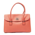 Loewealamo Pink Gray Calfskin Leather Messenger