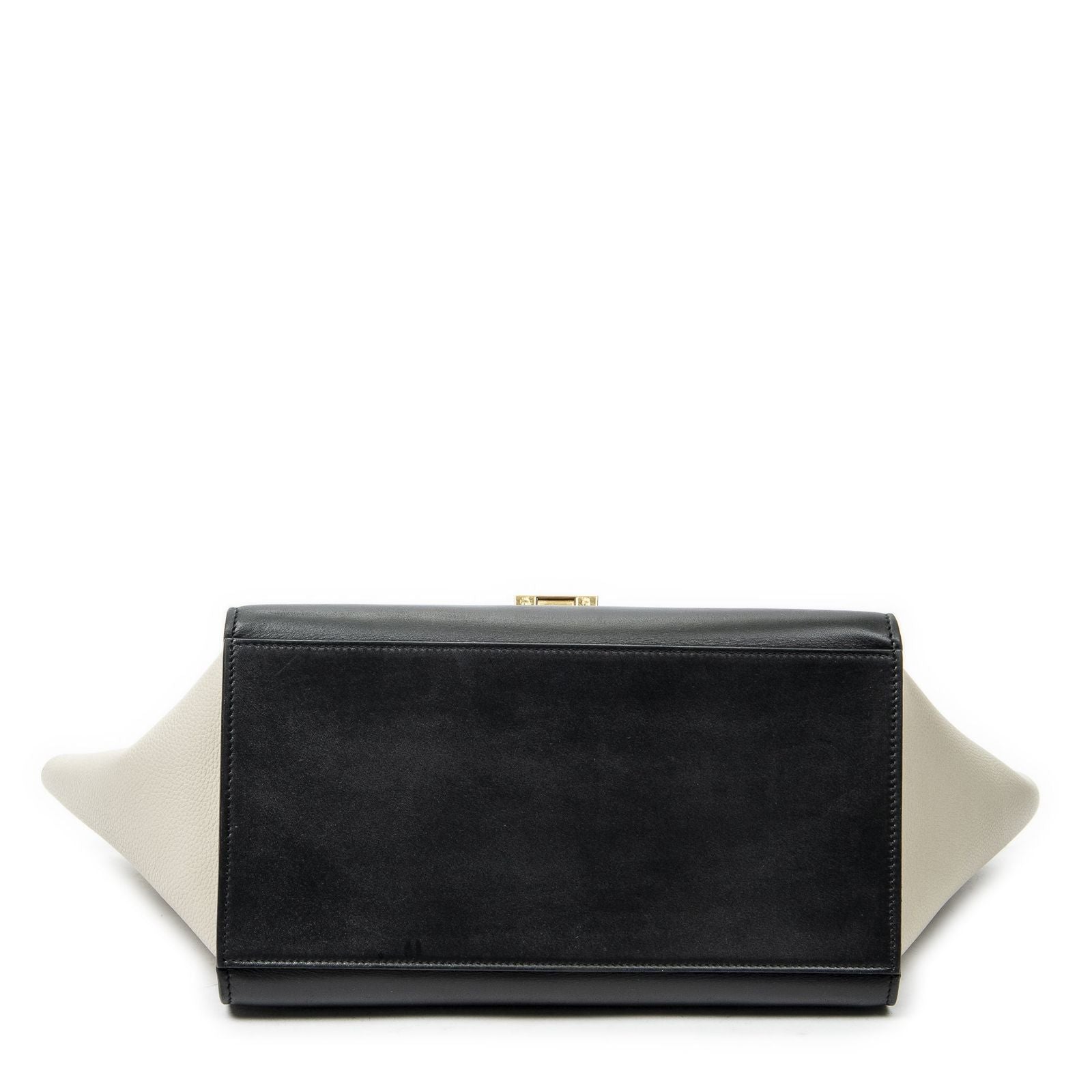 Celine Small Tricolor Trapeze Black Ivory Calfskin Leather Messenger — view 6