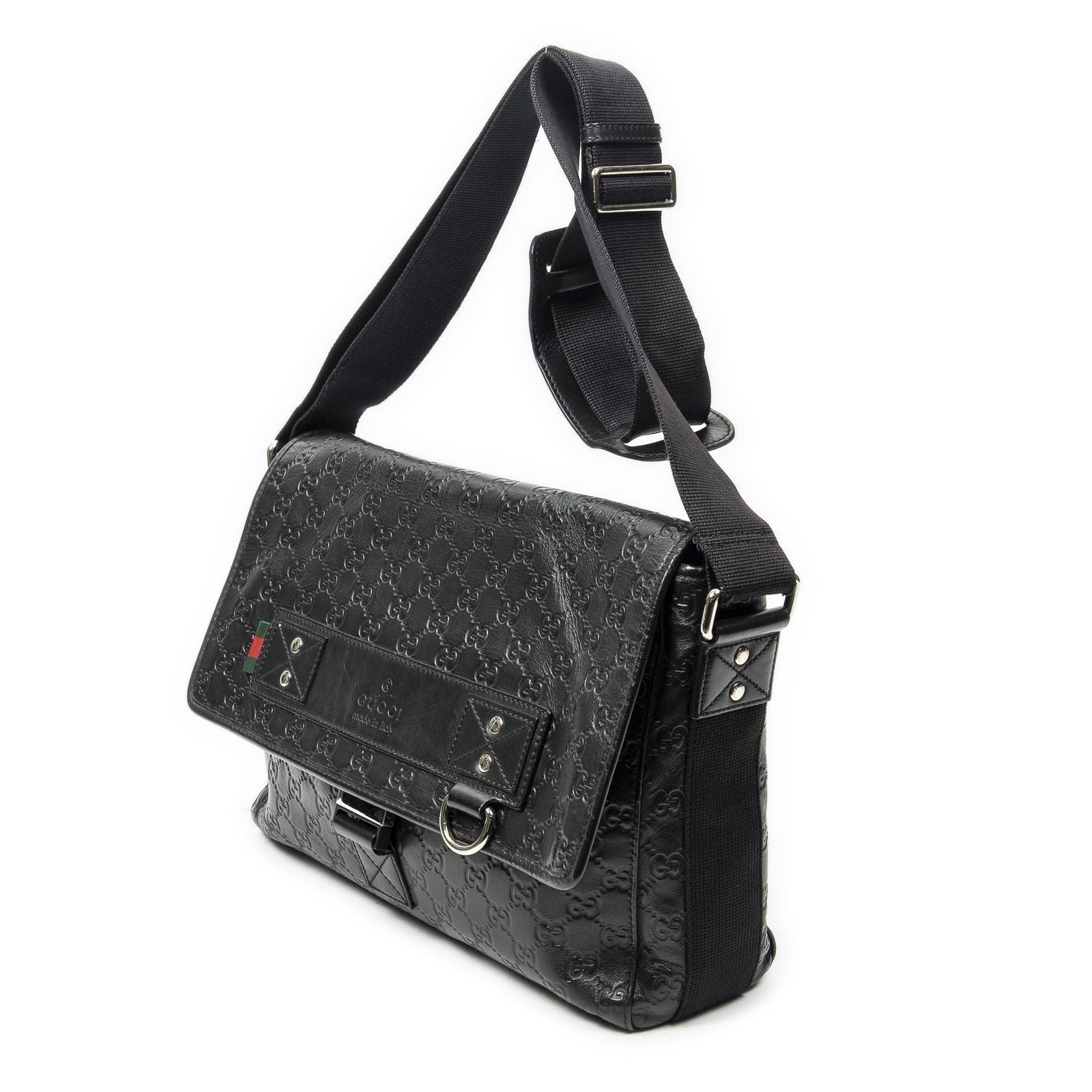 Gucci Web Media Messenger Black Guccissima — view 2