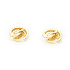 Chanel CC Logo Round Clip Type Earrings Gold Plated — view 2