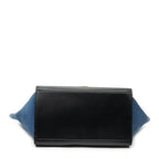 Celine Tricolor Trapeze Black Ivory Blue Calfskin Leather Messenger — view 6