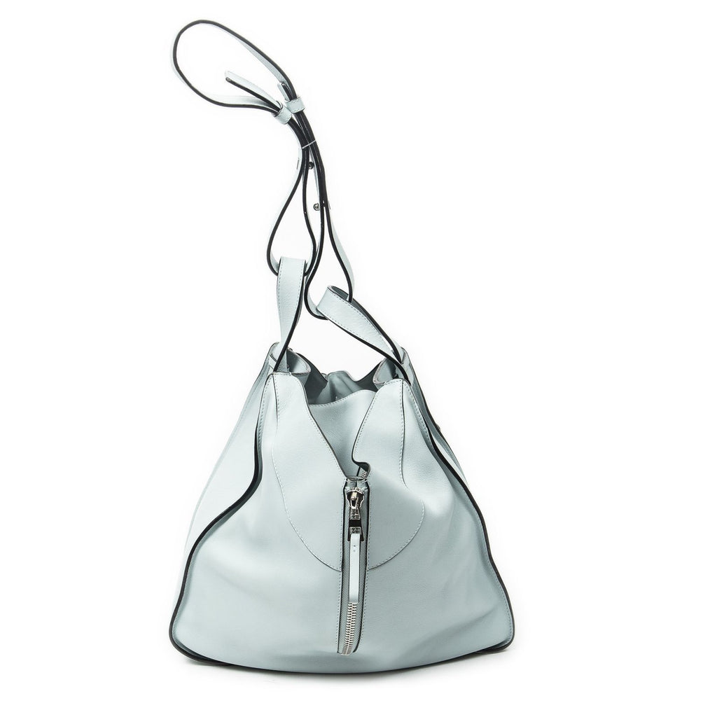 Loewelarge Hammock Light Blue Calfskin Leather Messenger — view 4