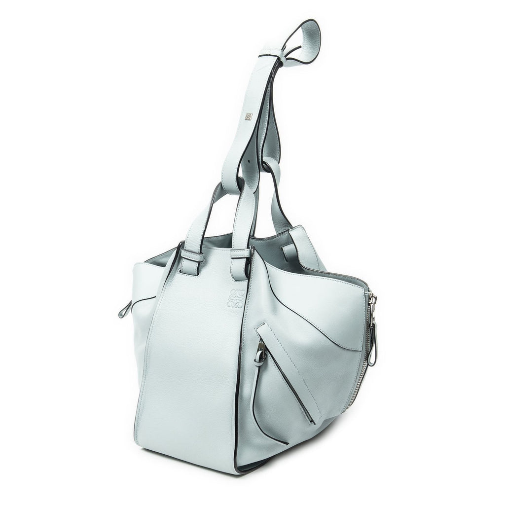 Loewelarge Hammock Light Blue Calfskin Leather Messenger — view 2