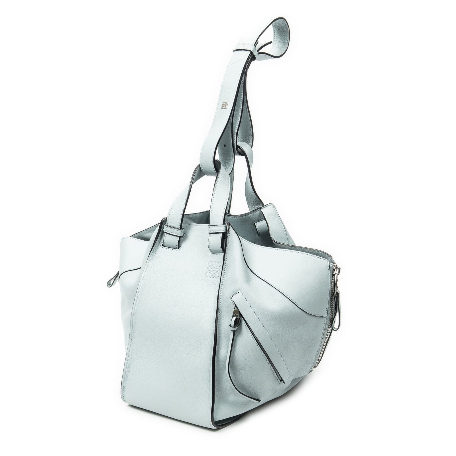 Loewelarge Hammock Light Blue Calfskin Leather Messenger — view 2