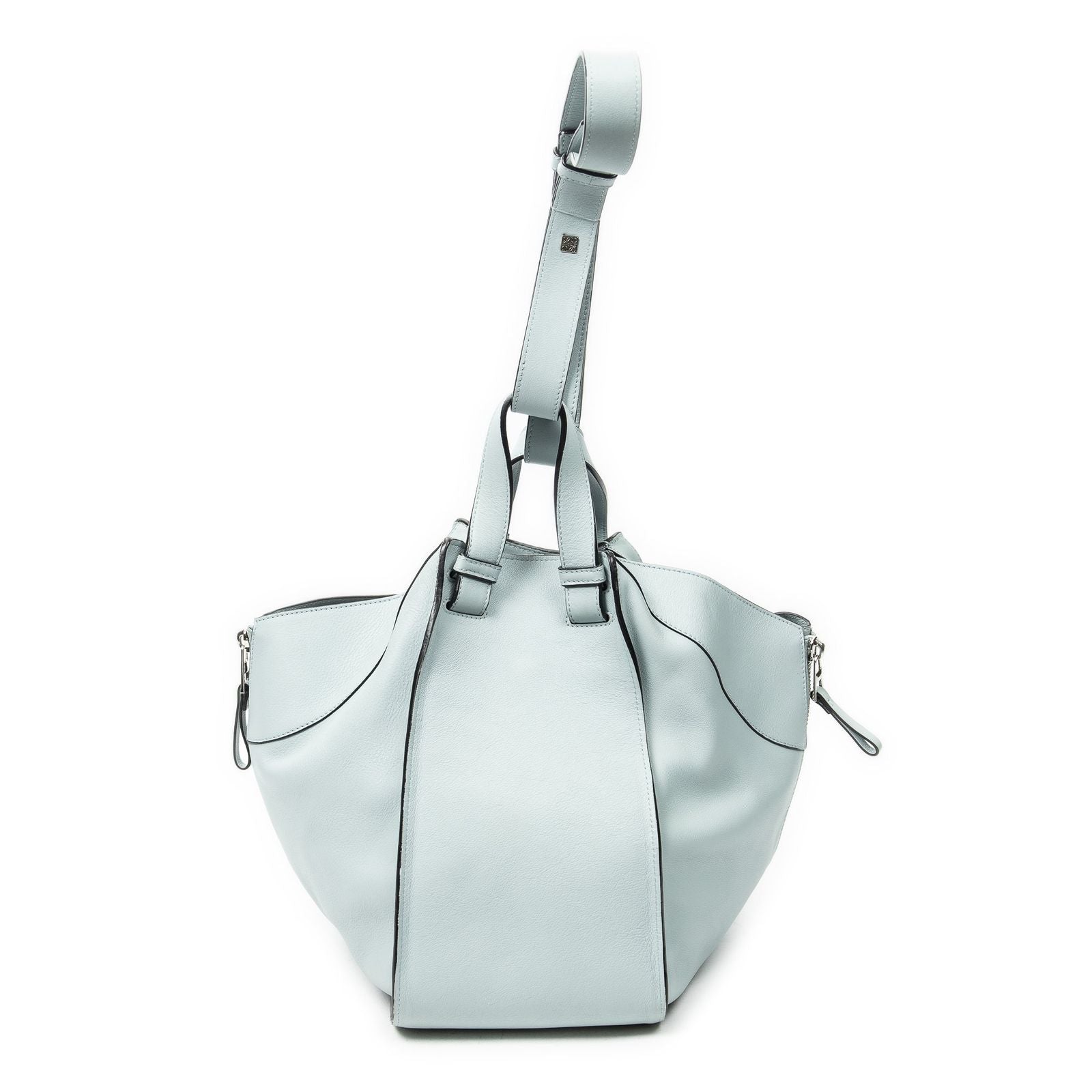 Loewelarge Hammock Light Blue Calfskin Leather Messenger — view 5