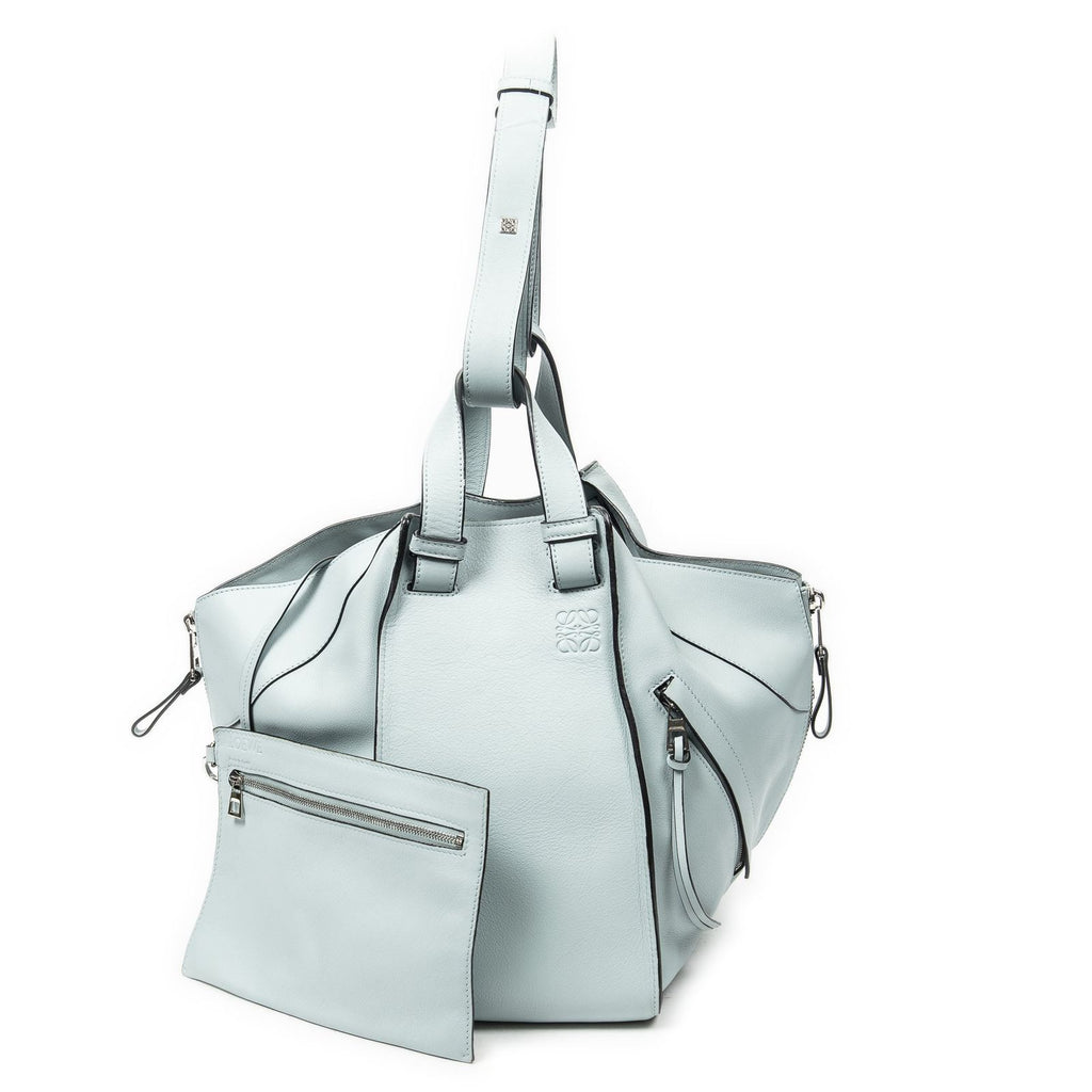 Loewelarge Hammock Light Blue Calfskin Leather Messenger