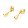 Chanel CC Logo Round Clip Type Earrings Gold Plated