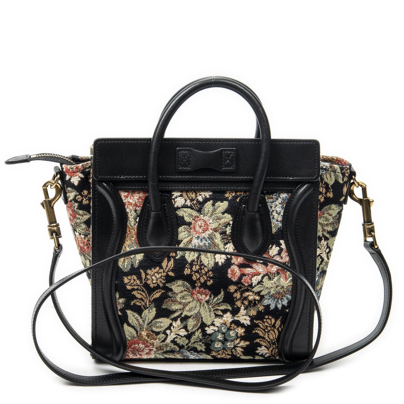 Celine Nano Luggage Black Print Embroidery Canvas — view 5