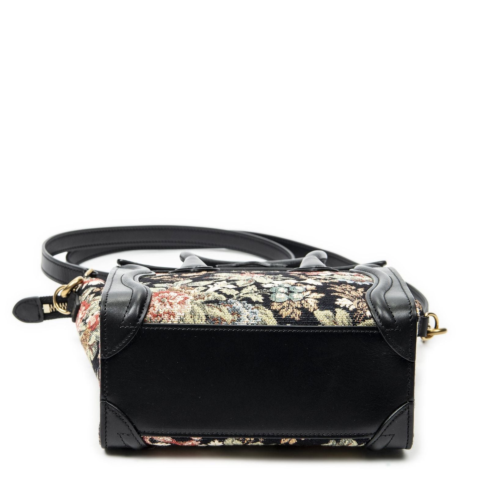 Celine Nano Luggage Black Print Embroidery Canvas — view 6