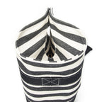 Hermes Cannes Tote Ivory Black Striped Canvas — view 7