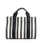 Hermes Cannes Tote Ivory Black Striped Canvas — view 5
