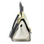 Celine Tricolor Trapeze Gray Light Green Ivory Calfskin Leather Messenger — view 4