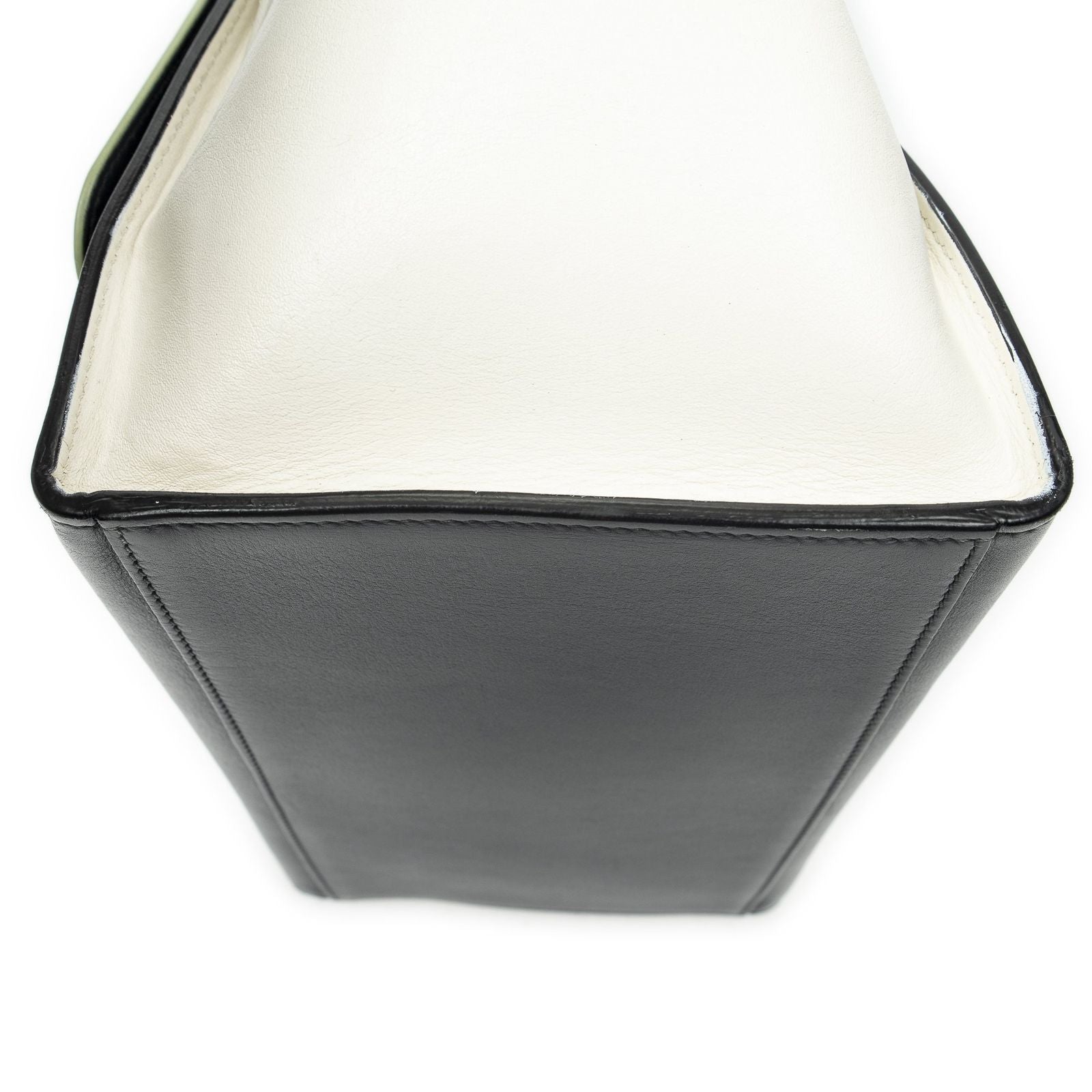 Celine Tricolor Trapeze Gray Light Green Ivory Calfskin Leather Messenger — view 8