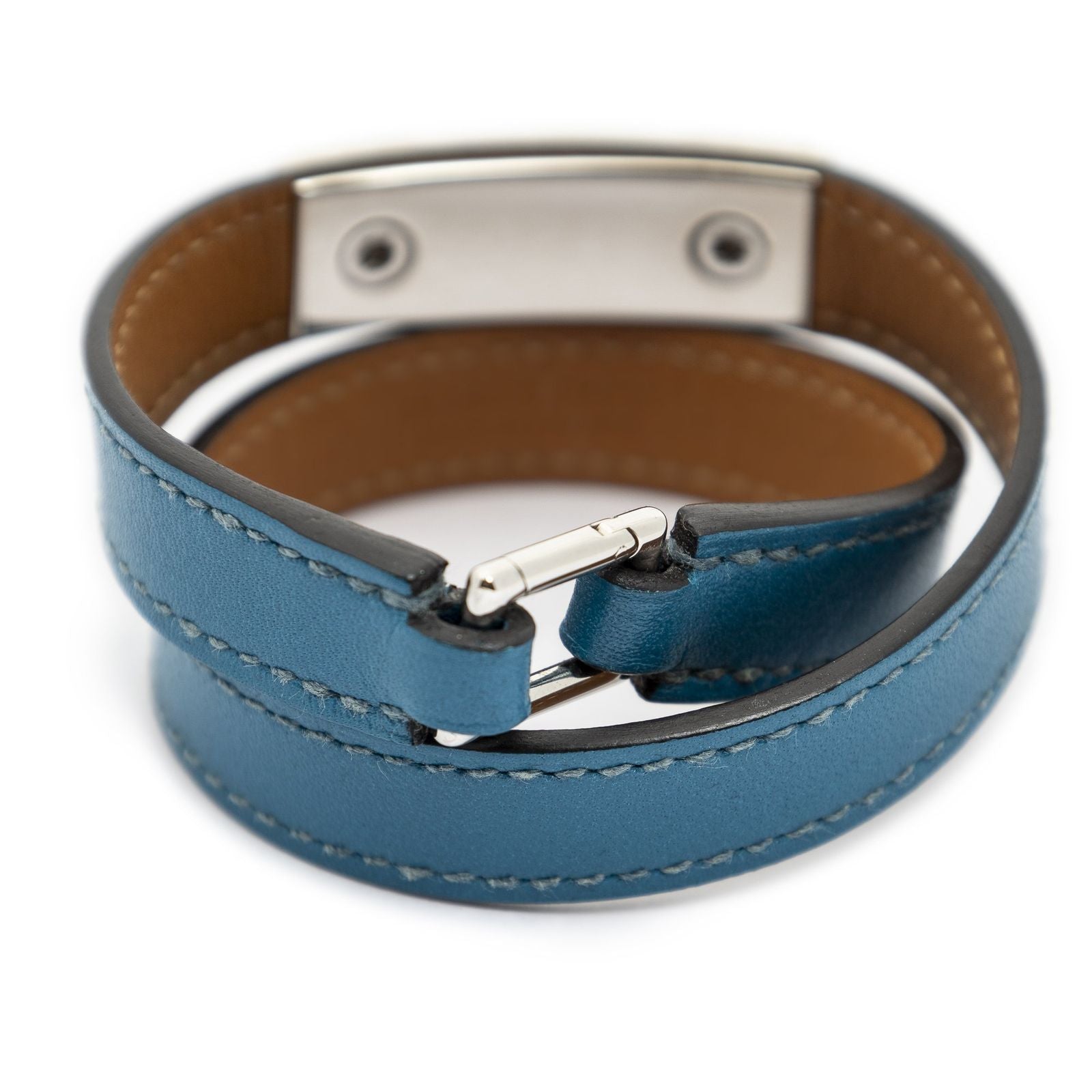 Hermes Rivale Double Tour Bracelet Tea Swift Leather — view 2