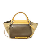Celine Small Tricolor Trapeze Brown Orange Beige Calfskin Leather Messenger — view 5