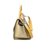 Celine Small Tricolor Trapeze Brown Orange Beige Calfskin Leather Messenger — view 3