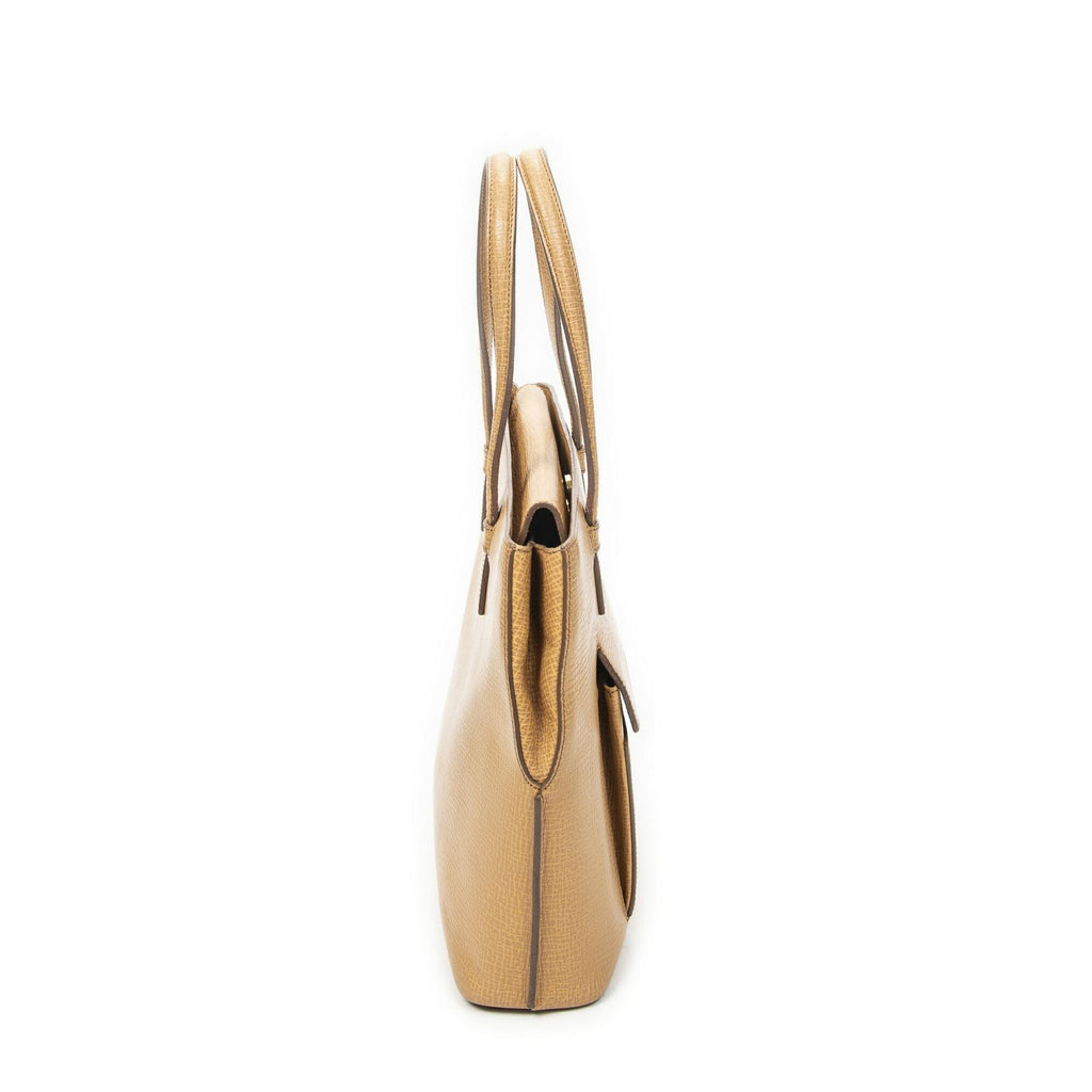 Loewe Front Pocket Zip Tote Tan Texture Leather — view 4