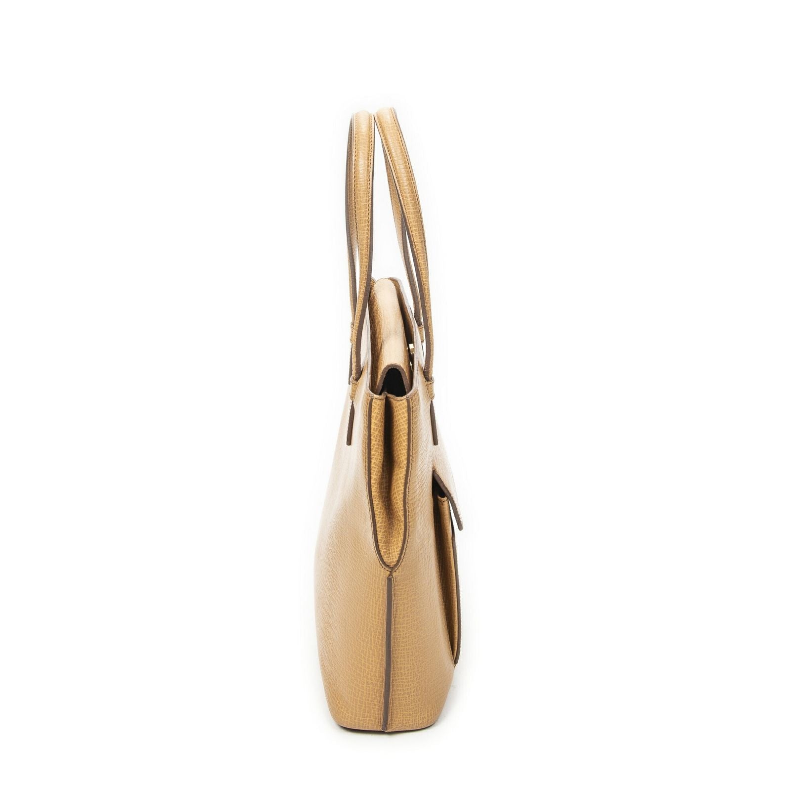 Loewe Front Pocket Zip Tote Tan Texture Leather — view 4