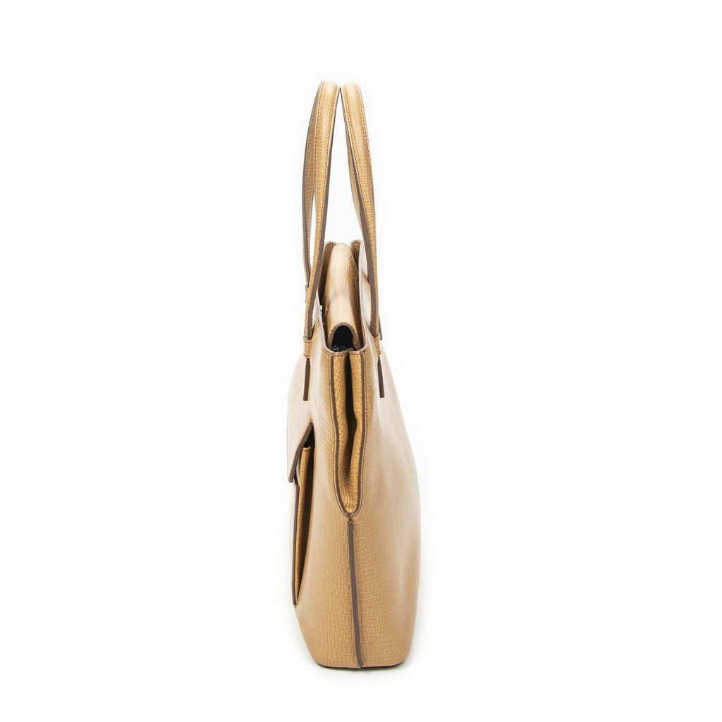 Loewe Front Pocket Zip Tote Tan Texture Leather — view 3