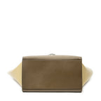 Celine Small Tricolor Trapeze Brown Orange Beige Calfskin Leather Messenger — view 6