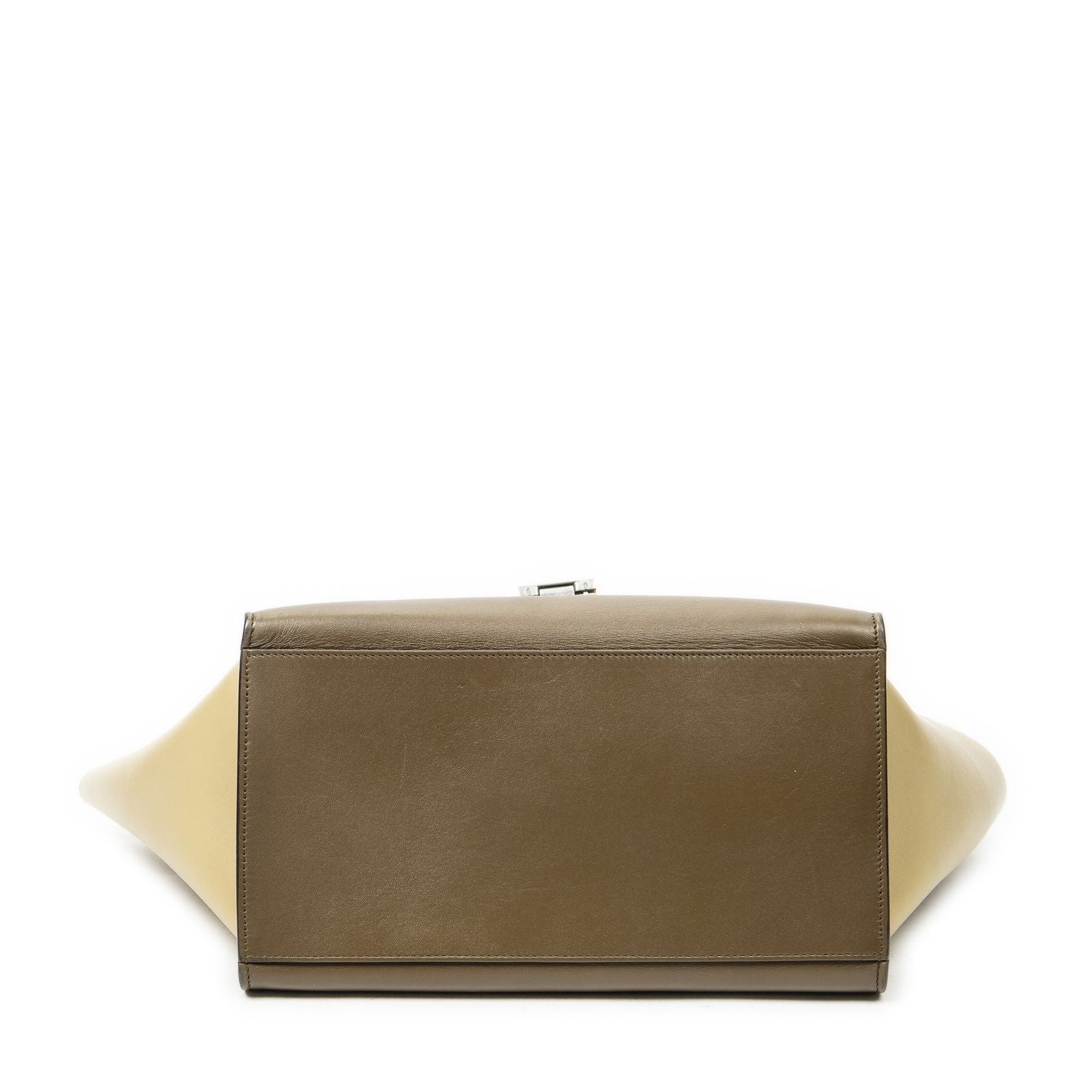 Celine Small Tricolor Trapeze Brown Orange Beige Calfskin Leather Messenger — view 6