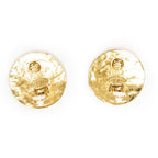 Chanel CC Logo Round Clip Type Earrings Gold Plated — view 3