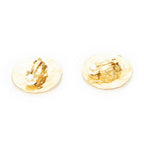 Chanel CC Logo Round Clip Type Earrings Gold Plated — view 2