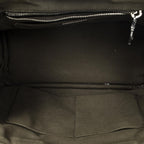 Prada Small Rhinestone Canapa Tote Dark Green Studs Canvas — view 9