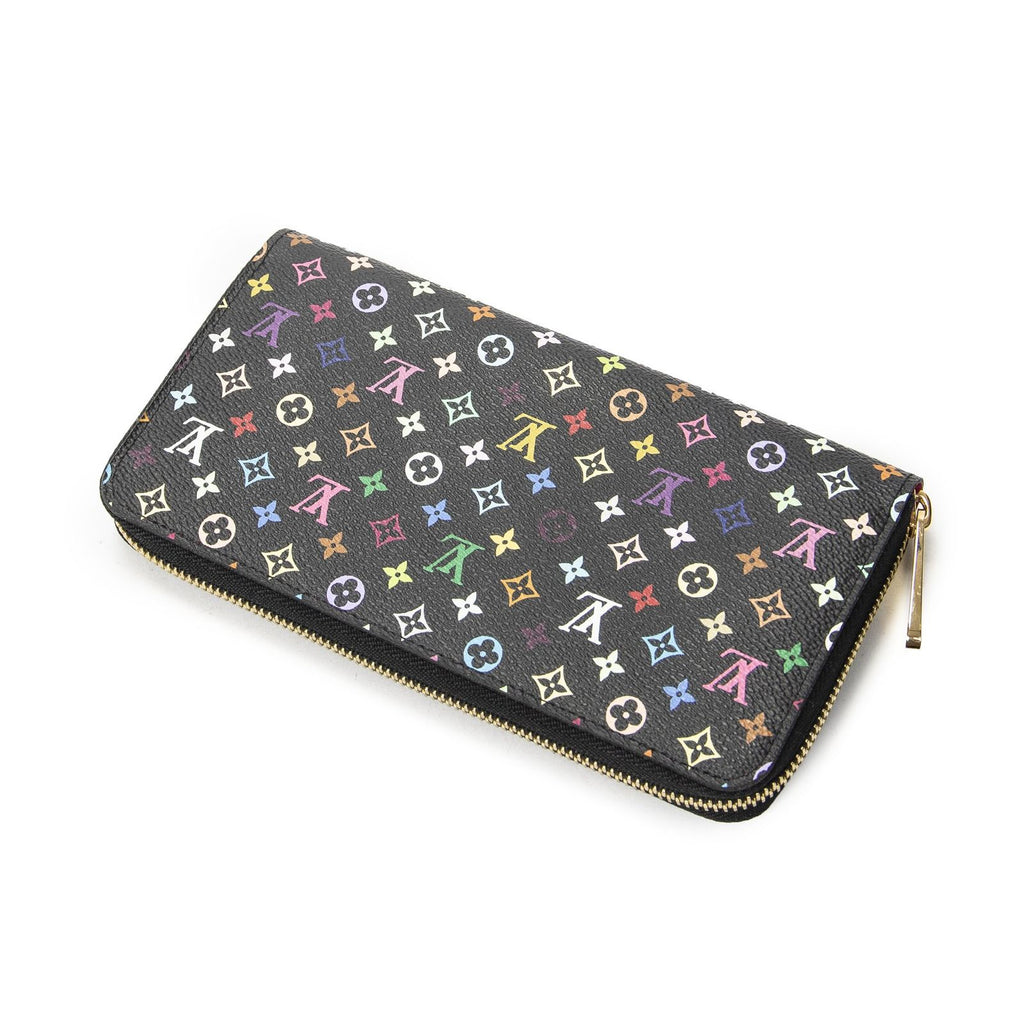 Louis Vuitton Zippy Wallet Black Multicolor Monogram — view 2