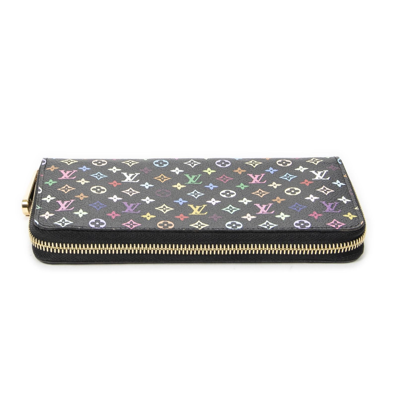 Louis Vuitton Zippy Wallet Black Multicolor Monogram — view 3