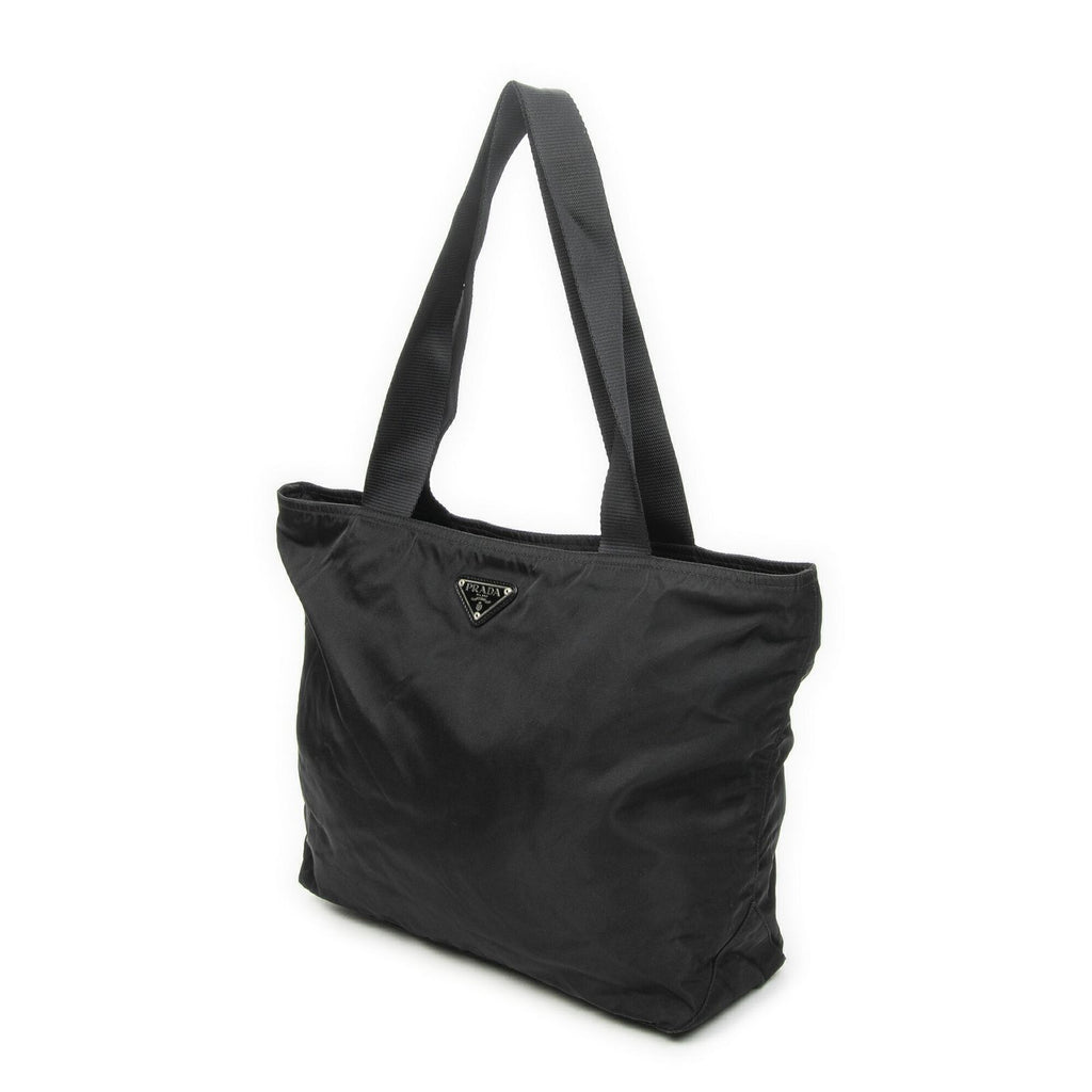 Prada Zip Shopping Tote Black Nylon Canvas — view 2