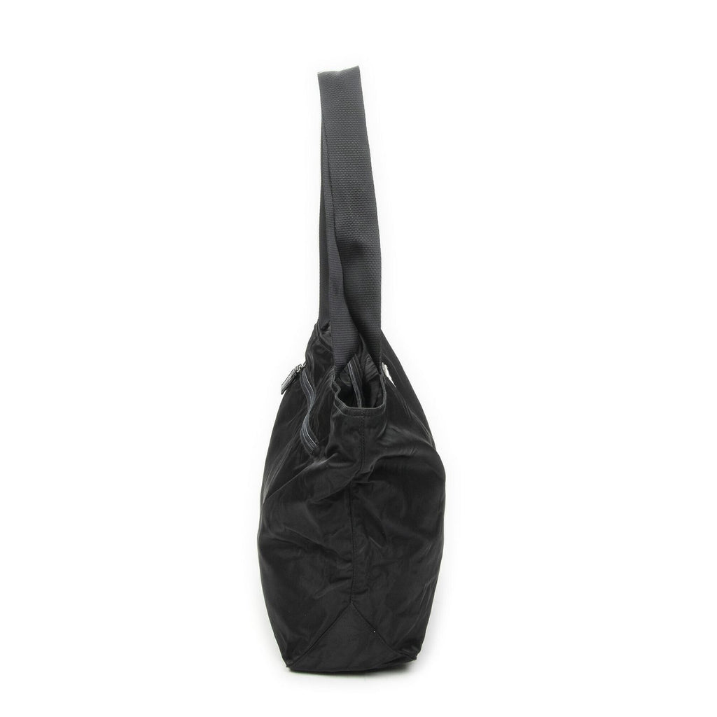Prada Zip Shopping Tote Black Nylon Canvas — view 4