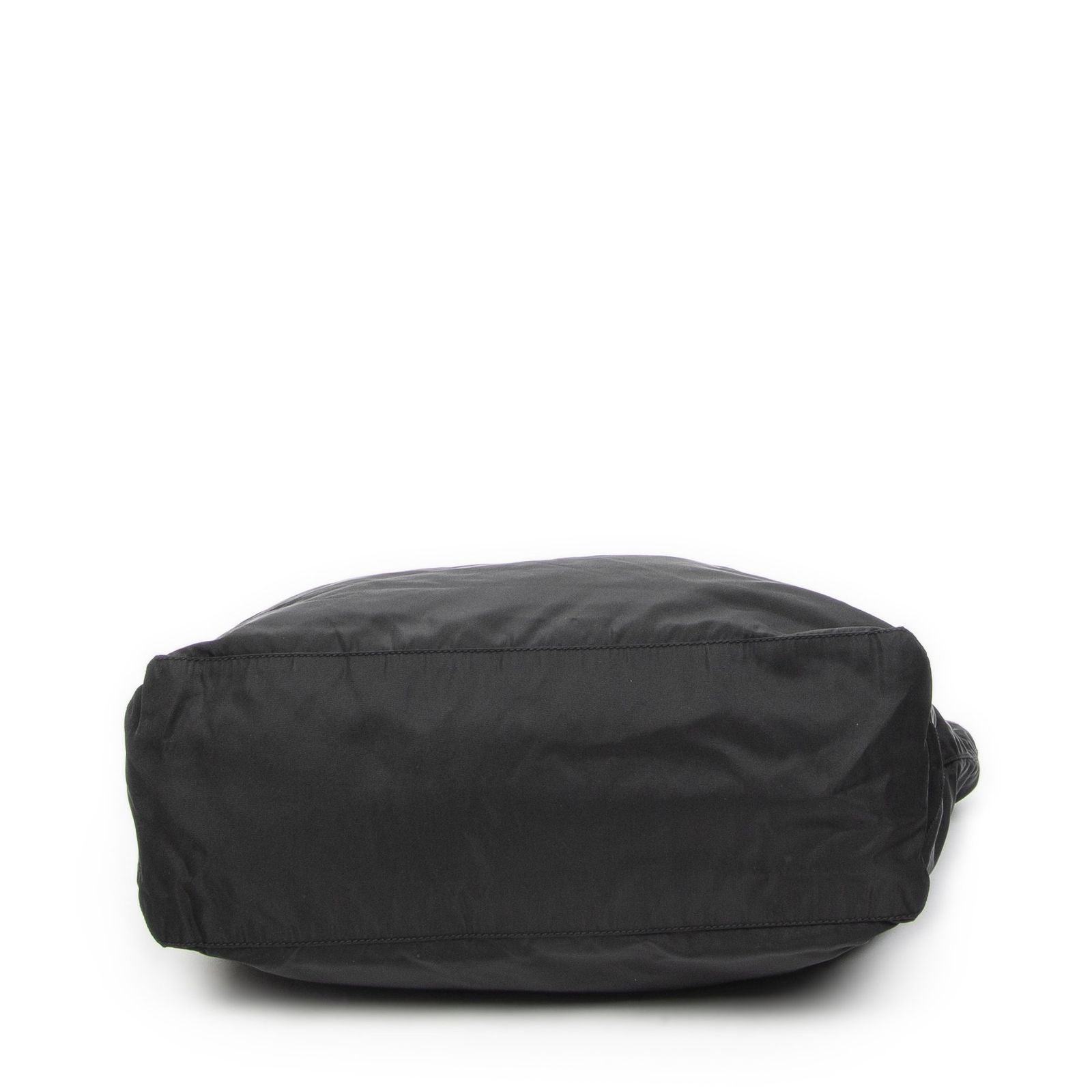 Prada Zip Shopping Tote Black Nylon Canvas — view 6