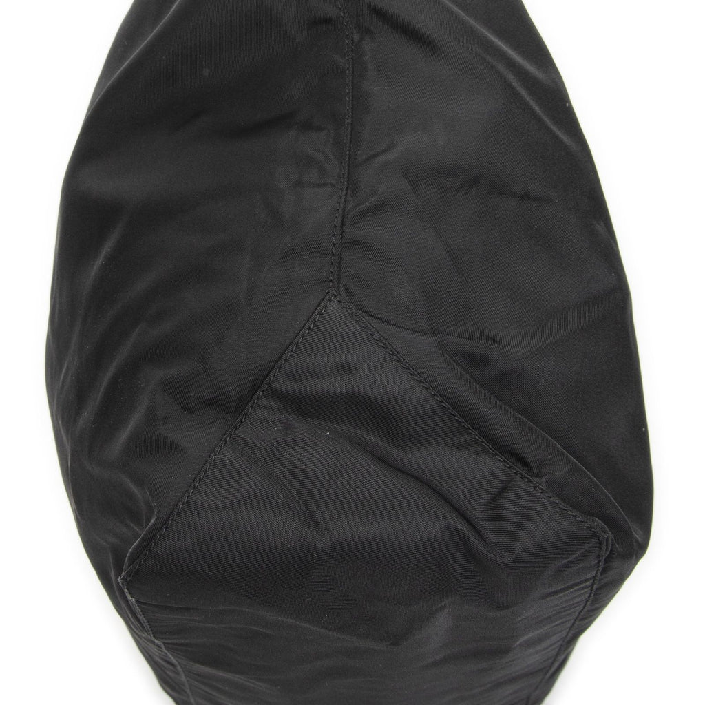 Prada Zip Shopping Tote Black Nylon Canvas — view 8
