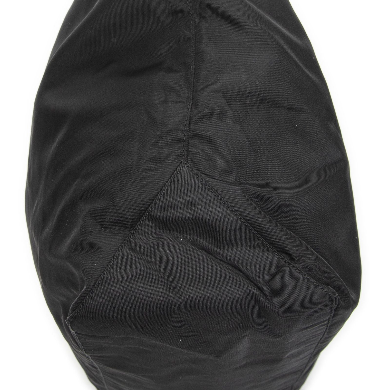 Prada Zip Shopping Tote Black Nylon Canvas — view 8