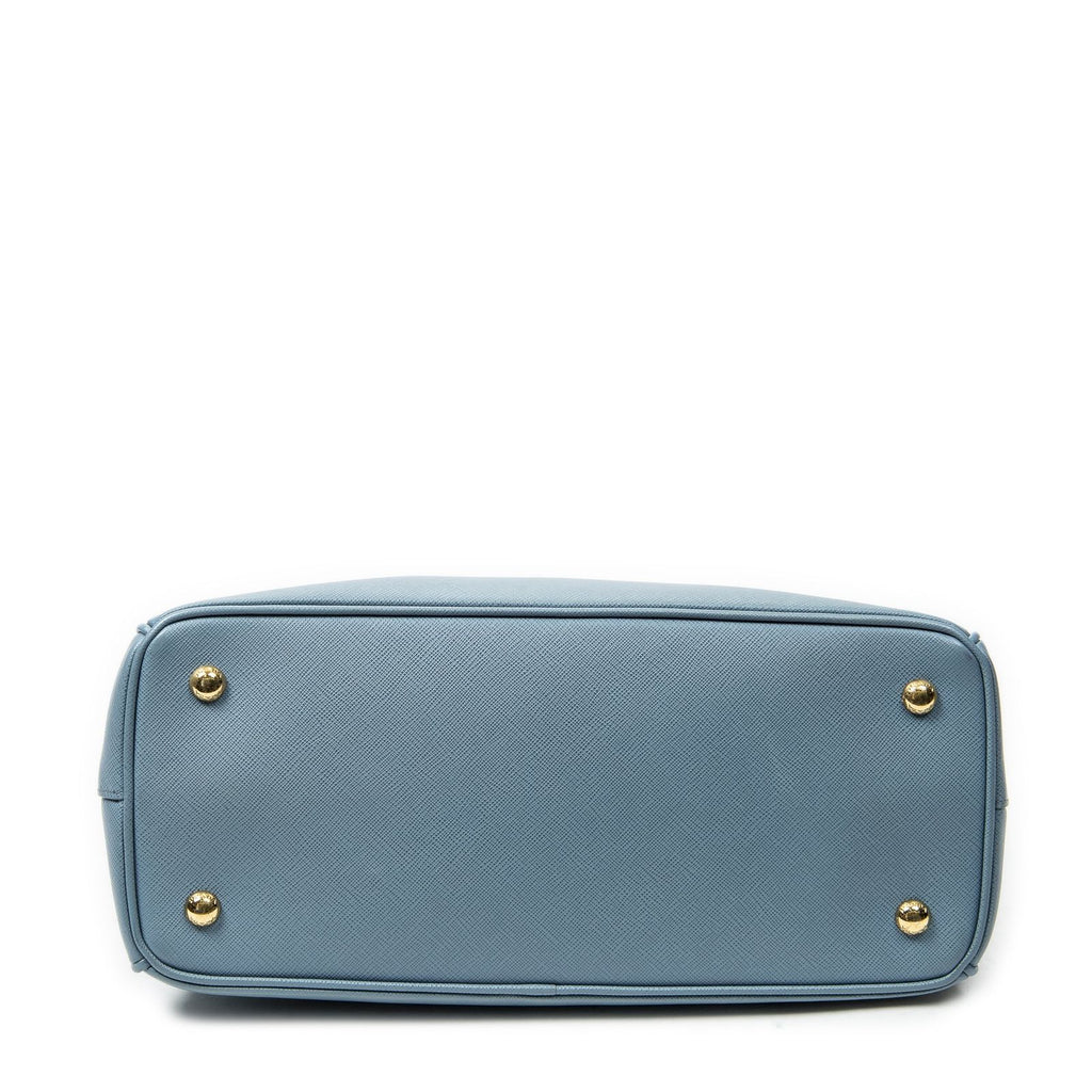 Prada Open Tote Light Blue Saffiano Leather — view 6