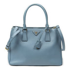 Prada Open Tote Light Blue Saffiano Leather