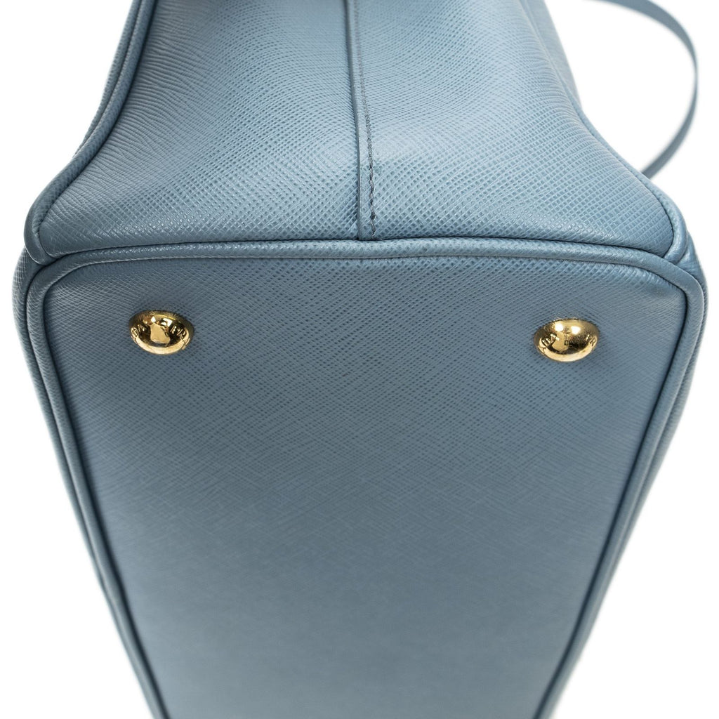 Prada Open Tote Light Blue Saffiano Leather — view 7
