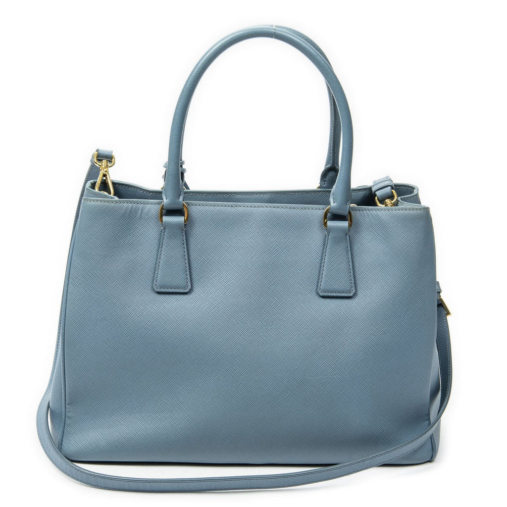 Prada Open Tote Light Blue Saffiano Leather — view 5