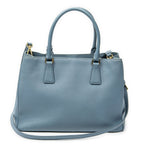 Prada Open Tote Light Blue Saffiano Leather — view 5