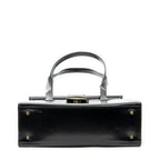 Saint Laurent Vintage Frame Shoulder Bag Black Smooth Leather — view 6