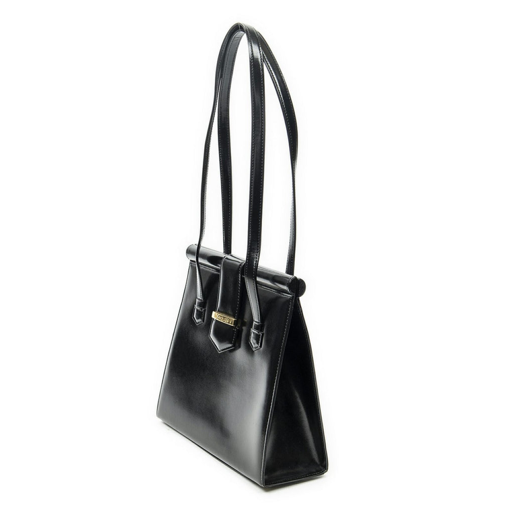 Saint Laurent Vintage Frame Shoulder Bag Black Smooth Leather — view 2