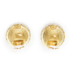Chanel CC Logo Round Clip Type Earrings Gold Plated — view 3
