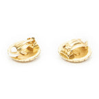 Chanel CC Logo Round Clip Type Earrings Gold Plated — view 2