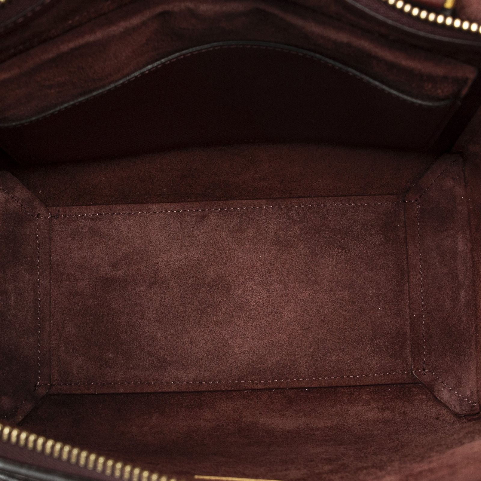 Celine Micro Belt Bag Burgundy Gray Calfskin Leather — view 9
