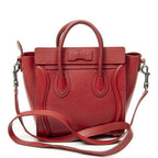 Celine Nano Luggage Red Gray Calfskin Leather — view 5