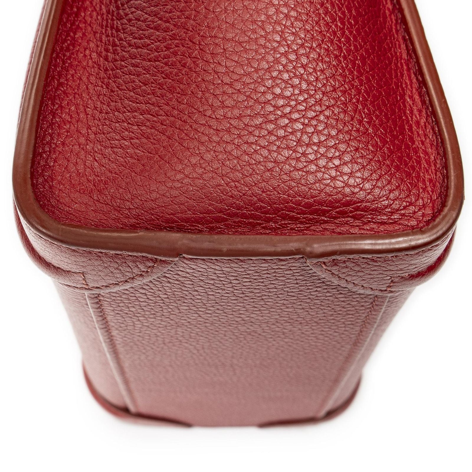 Celine Nano Luggage Red Gray Calfskin Leather — view 7
